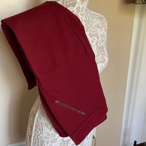 Loft Outlet Modern Skinny Ankle Pants in Burgundy